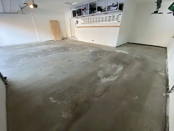 Garage floor before polyurea coating — project 5