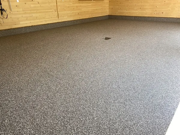 Garage floor transformation with flake coating system — Charlotte, NC
