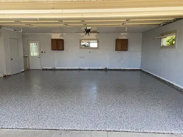 Garage floor after polyurea concrete coating — Panther Coatings